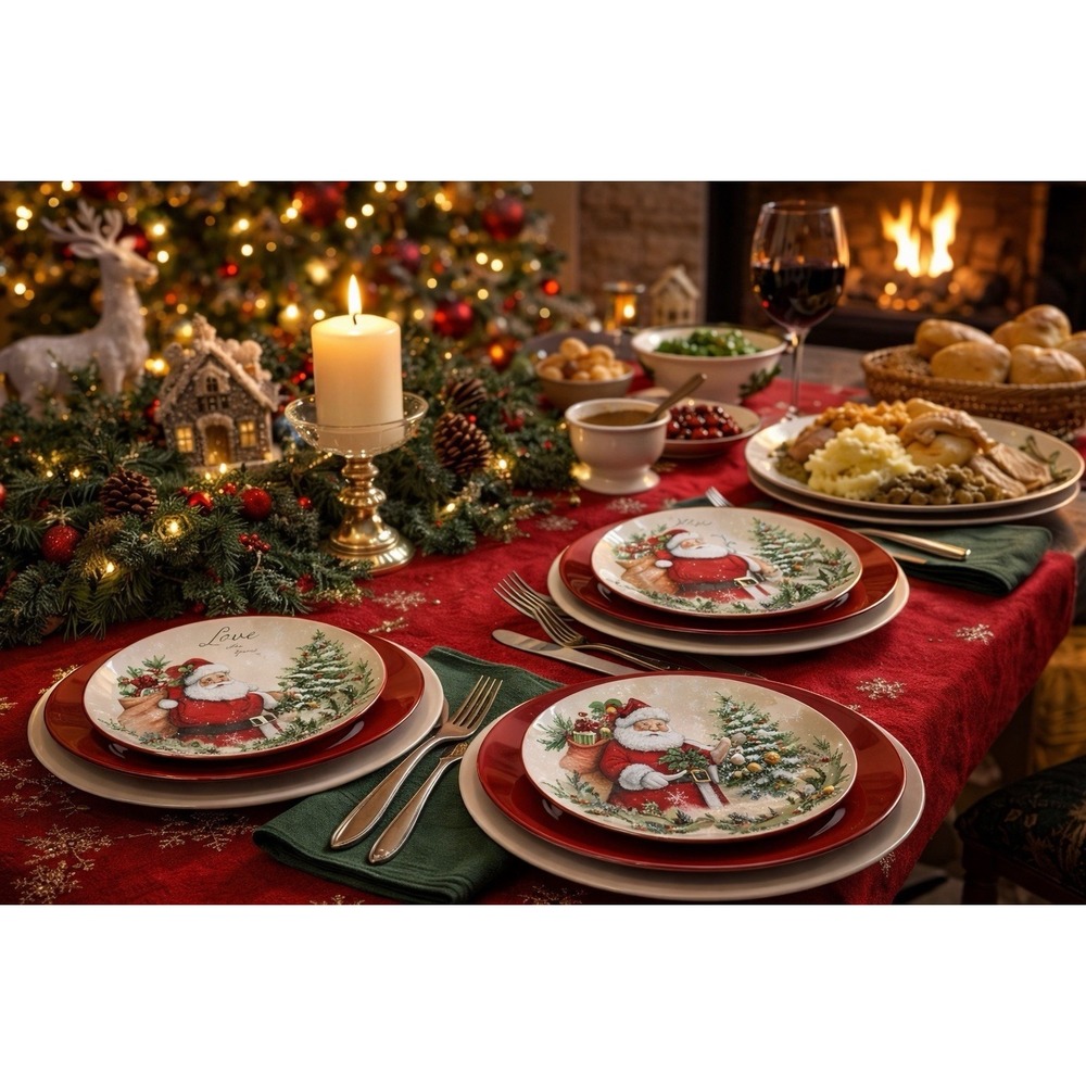Lot 3 (no Faith) Certified Int'l Wingert Holiday Wishes Salad Dessert Plate